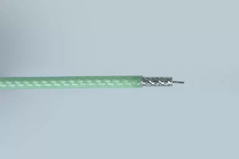 Silver wire with Green Colored wrapper.